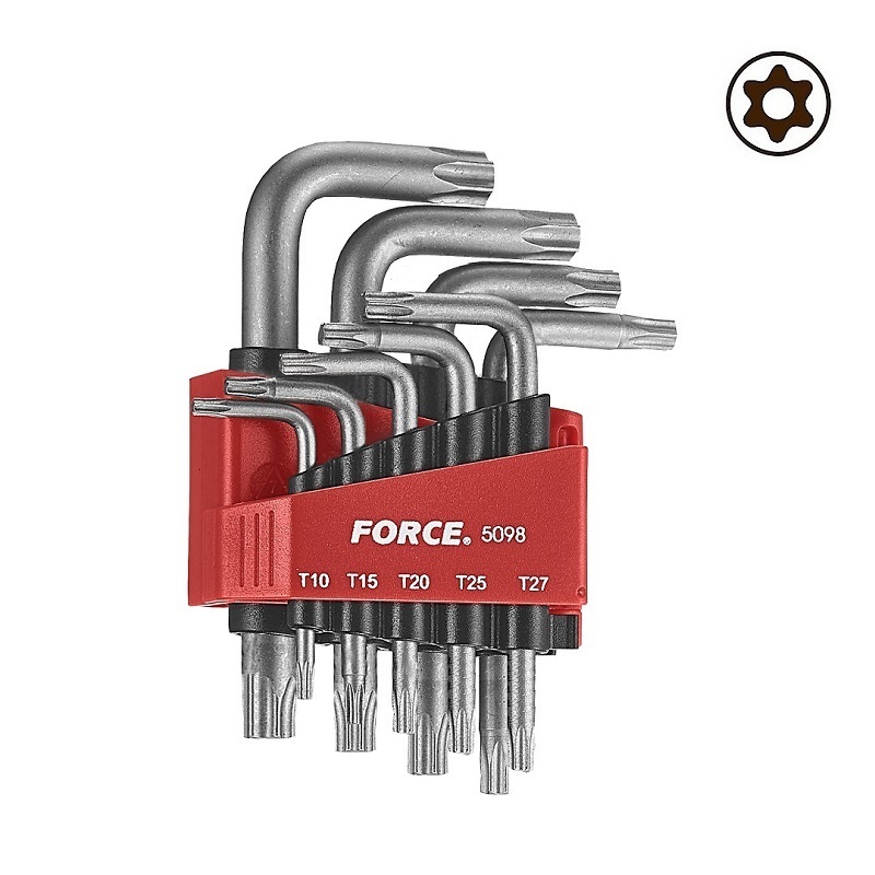 Κλειδιά αλλεν torx με τρύπα σετ Force 5098T